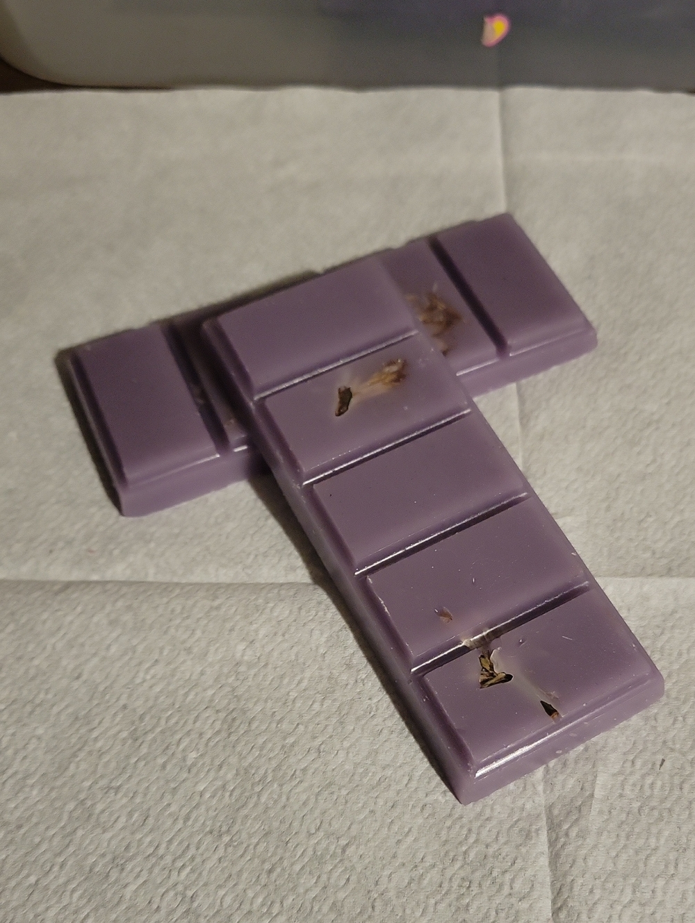 Handmade Sweet Pea Purple Wax Melt Snap Bars, Pack Of 2